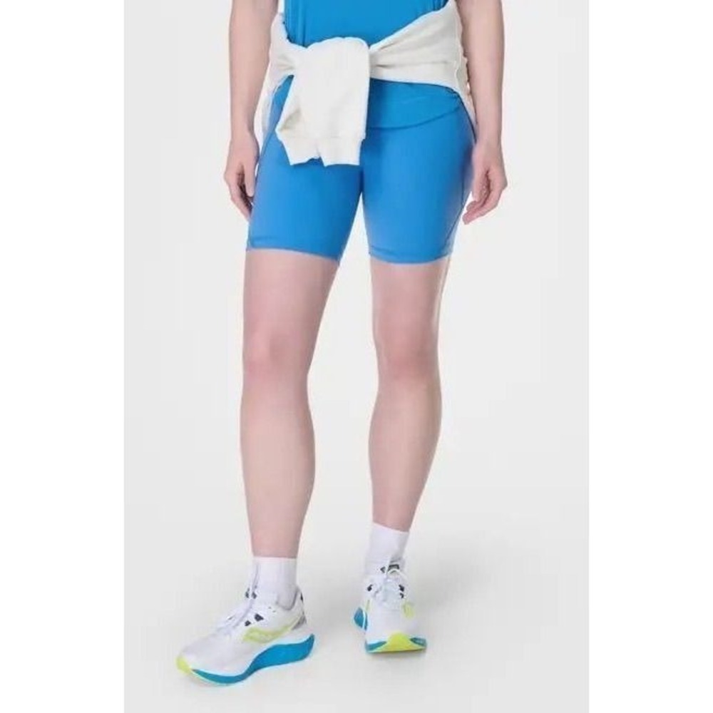 Sweaty Betty, Power 6" Biker Shorts, Tidal Blue, Small/Size 6, NWT, MSRP $88